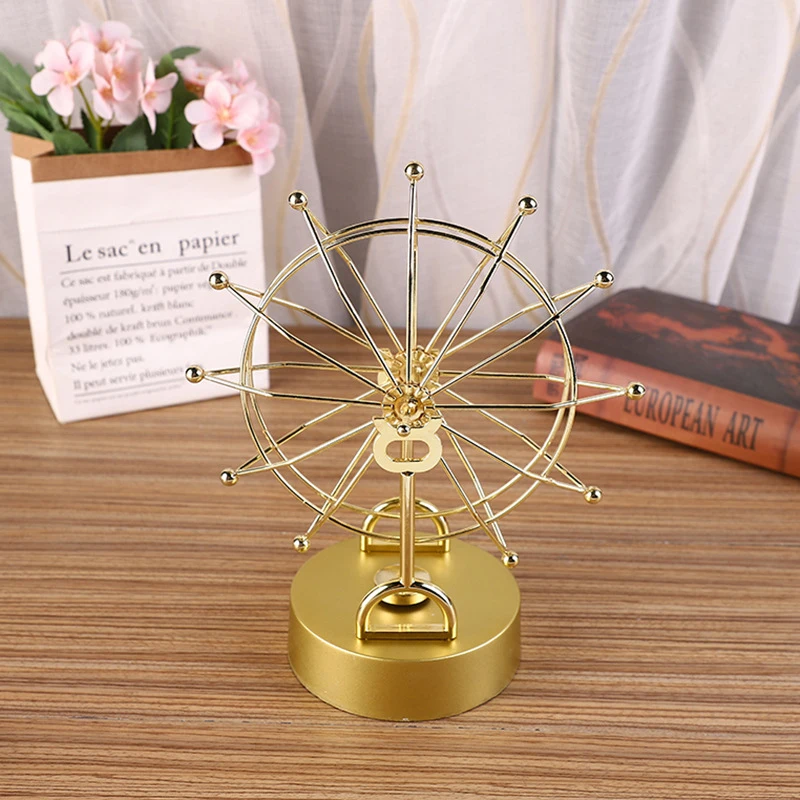 Kinetic Art Perpetual เครื่องหินอ่อน Perpetual Motion ตกแต่งโต๊ะบอลฟิตเนส Kinetic Motion Toy สำหรับ Home Garden