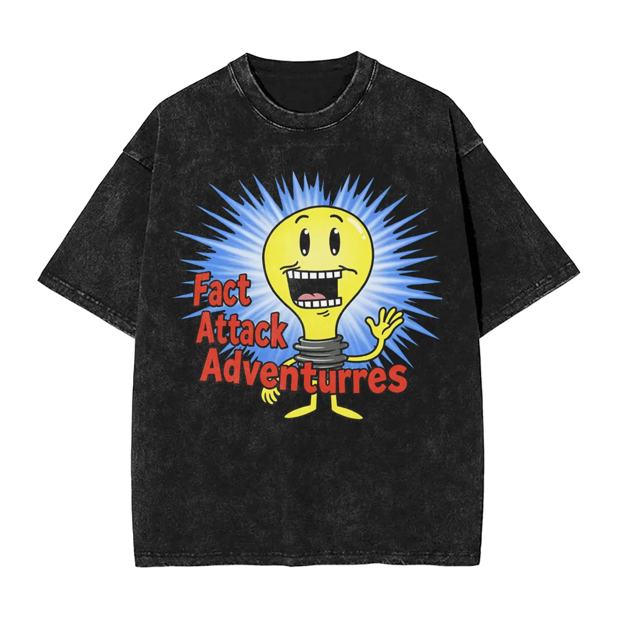 Summer Fact Attack Adventures Lighty Washed Shirt Merch Oversize T-Shirt  for Men Women Tee