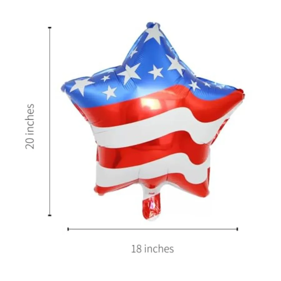 Décorations du 4 juillet, ballons rouges, blancs et bleus, décorations patriotiques de fête américaine du 4 juillet, ballons drapeau américain