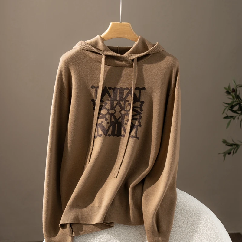 

High Quality Women's Long Sleeve Knitwear Sweater Autumn And Winter 100% Merino Wool Soft Warm Female Jumper Tops