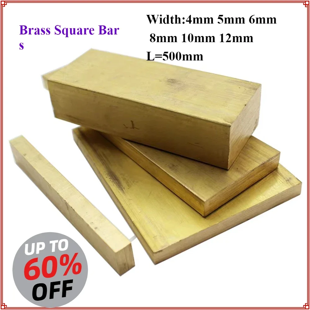 

Brass Square Bars/rods 5X8 /6X10 /8X15 /10X20 Mm Length 500mm Solid Brass Square Solid Bars Rectangle Bars