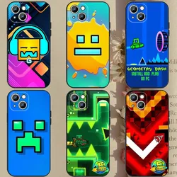 Game G-Geometry-Dash-S   Phone Case For Apple iPhone 15,14,13,12,11,XS,XR,X,8,7,Pro,Max,Plus,mini Silicone Black Cover