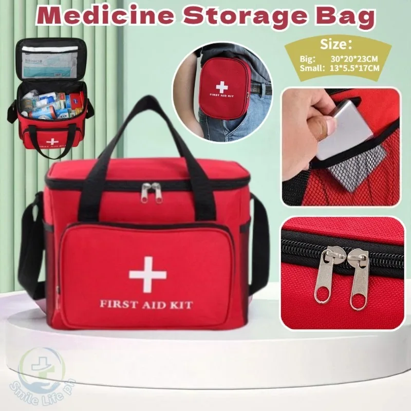 

Outdoor portable first aid kit emergency bag household medicine storage bag partitioned medical cabinet single-shoulder backpack