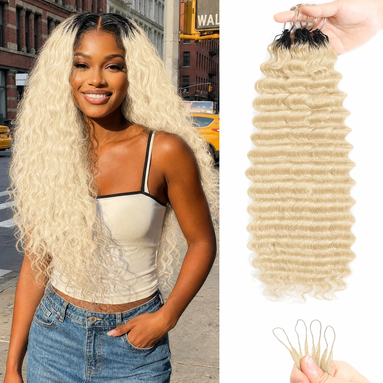 miracle-knots-feather-613-biondo-ondulato-profondo-estensioni-di-capelli-umani-all'uncinetto-per-treccine-boho-leggere-e-di-facile-installazione