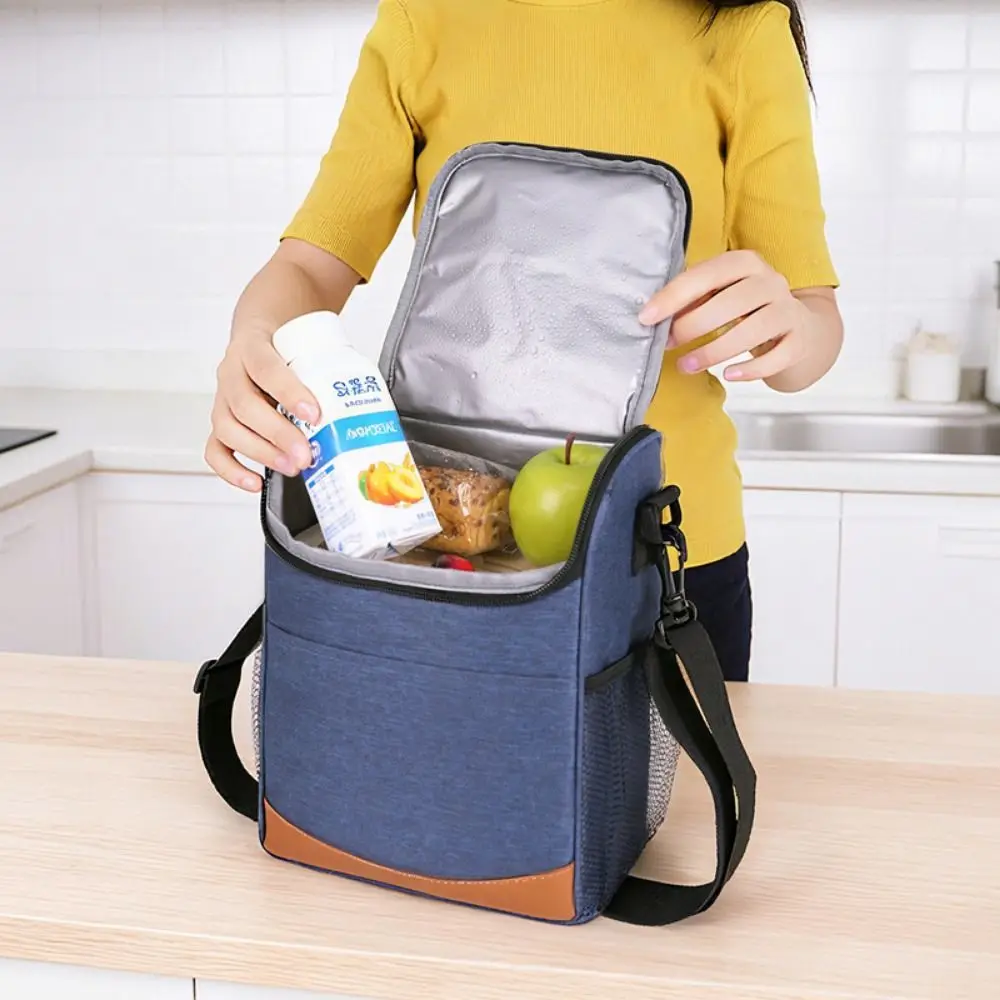 Portable Large Capacity Insulated Waterproof Cooler Lunch Thermal Food Box with Handle Removable Strap Ice Bag