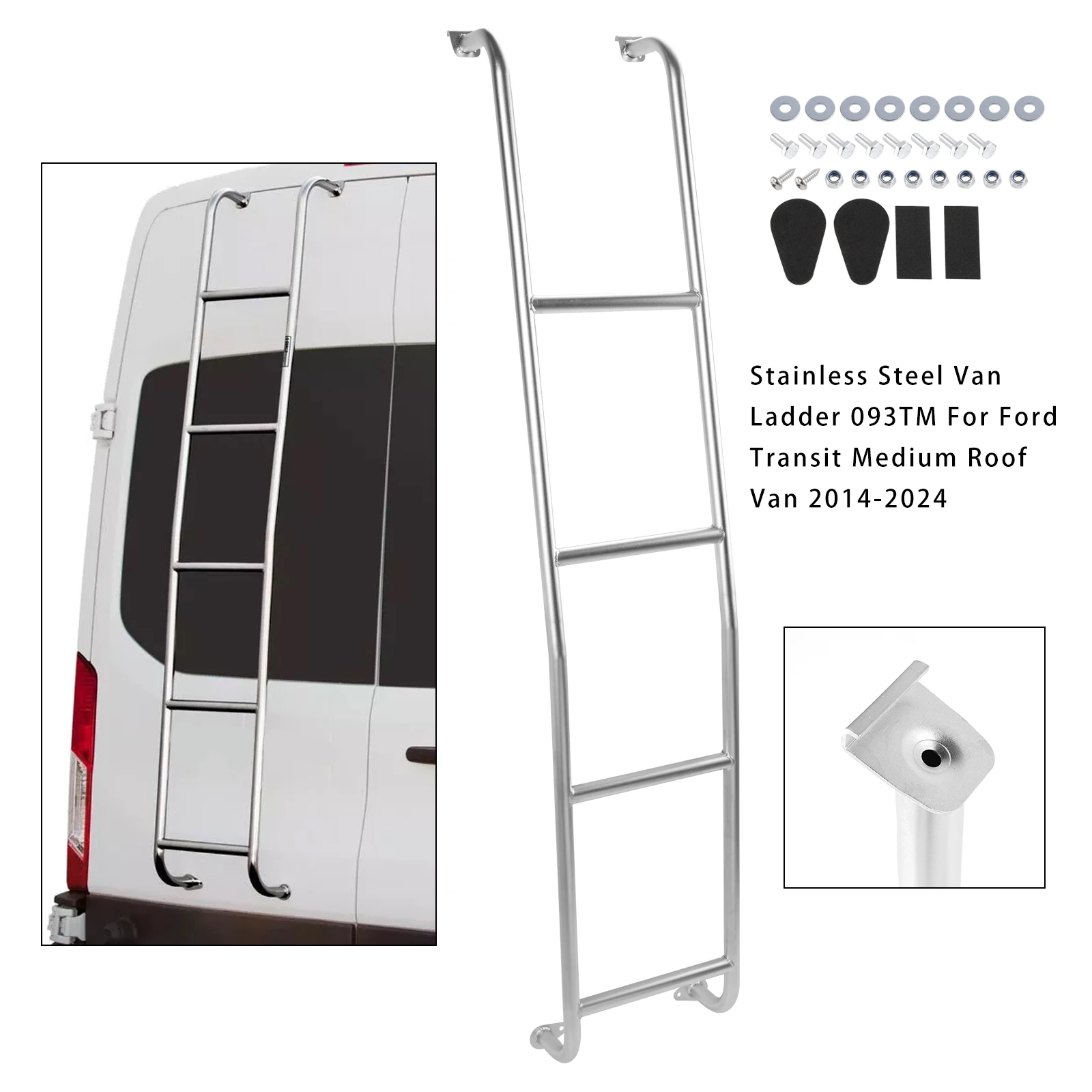 

Artudatech Stainless Steel Van Ladder 093TM For Ford Transit Medium Roof Van 2014-2024