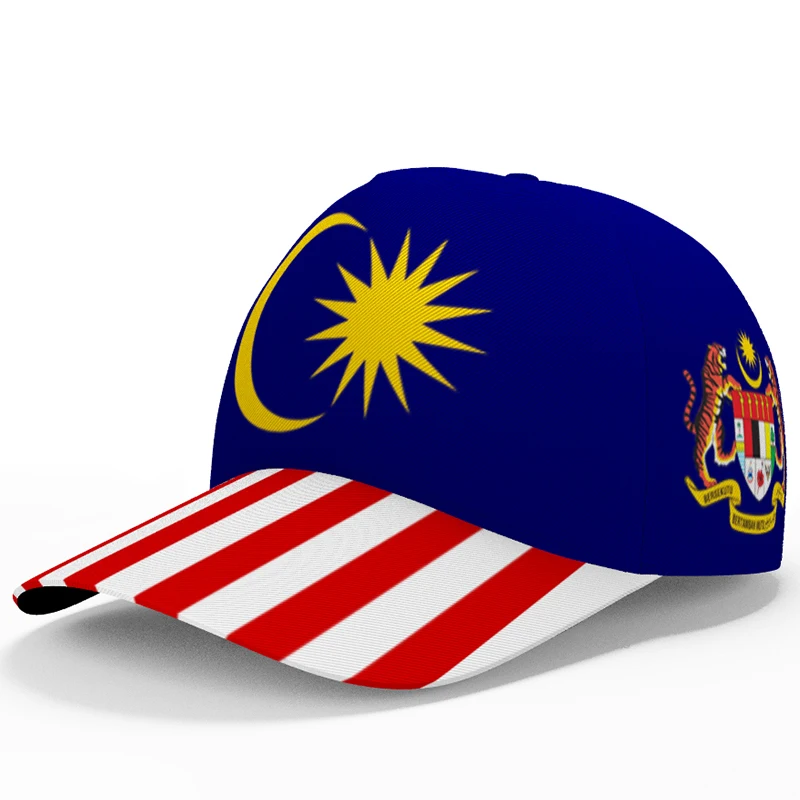 Malaysia youth student diy free custom made name number photo hat nation flag malay malaysian country college Baseball cap