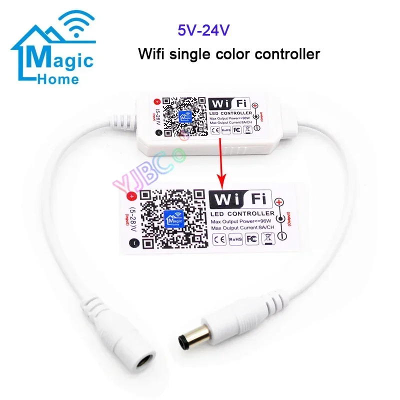 マジック-BluetoothワイヤレスLEDストリップコントローラー,家庭用,Wi-Fi,smd 5050,rgbw,5v,12v,24v