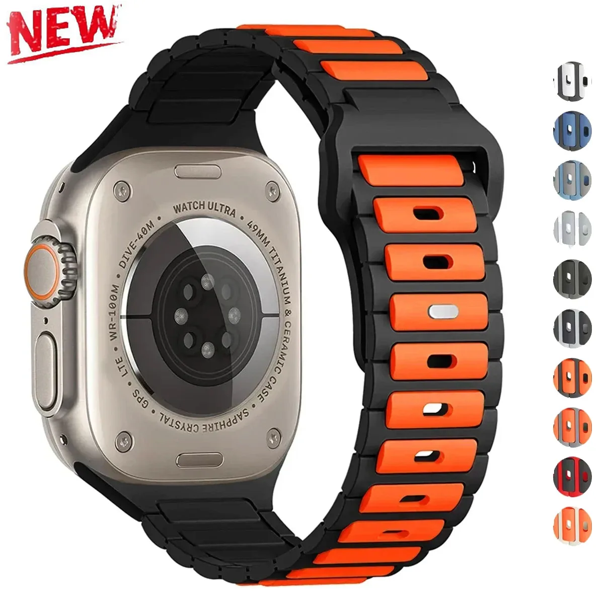 Silikonarmband für Apple Watch 10 Band 46 mm 45 mm 44 mm 49 mm 42 mm 40 mm 38 Correa-Armband iWatch Serie 9 8 7 6 5 SE Ultra 2 Band