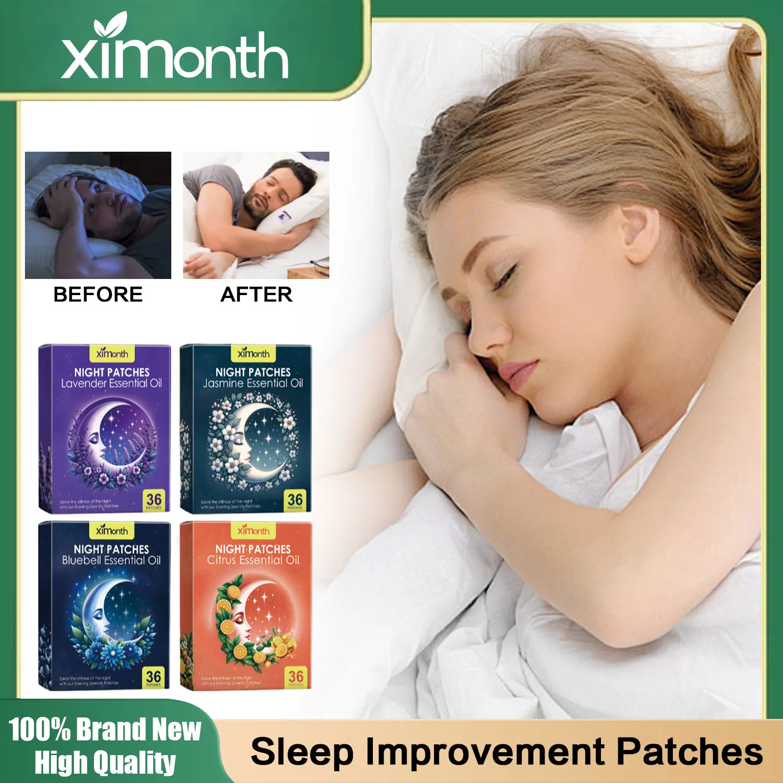 

Night Deep Sleep Patches Insomnia Treatment Neurasthenia Aromatherapy Relieve Stress Anxiety Relax Body Mind Sleep Aid Stickers