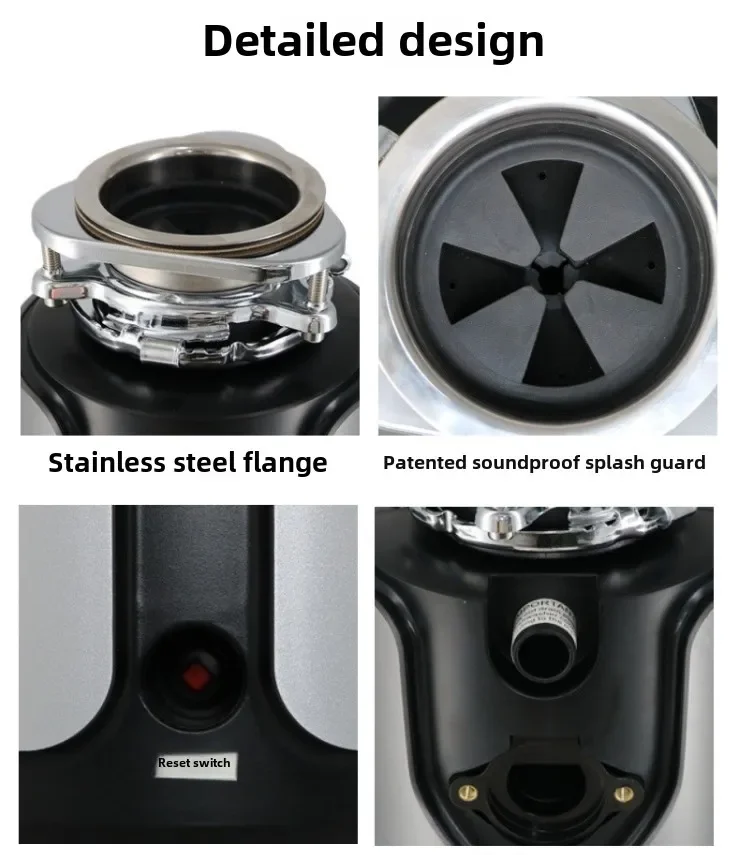Семиступенчатая шлифовальная кухонная пищевая мясорубка, 560 Вт, беспроводной переключатель, бытовой комбайн для пищевых отходов с турбонаддувом