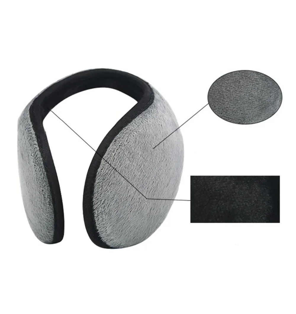 Unisex Warm Earmuffs Thicken Fur Ear Muffs  Headphones Winter Accessories for Men Women Plush Ear Warmer Ear Cover with Earpiece