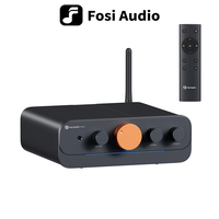 Fosi Audio HT4S Bluetooth 4.1 Home Sound Amplifier, Outdoor Speaker Amp Mini Desktop Amp 4 Channel bass shaker amp for Speaker
