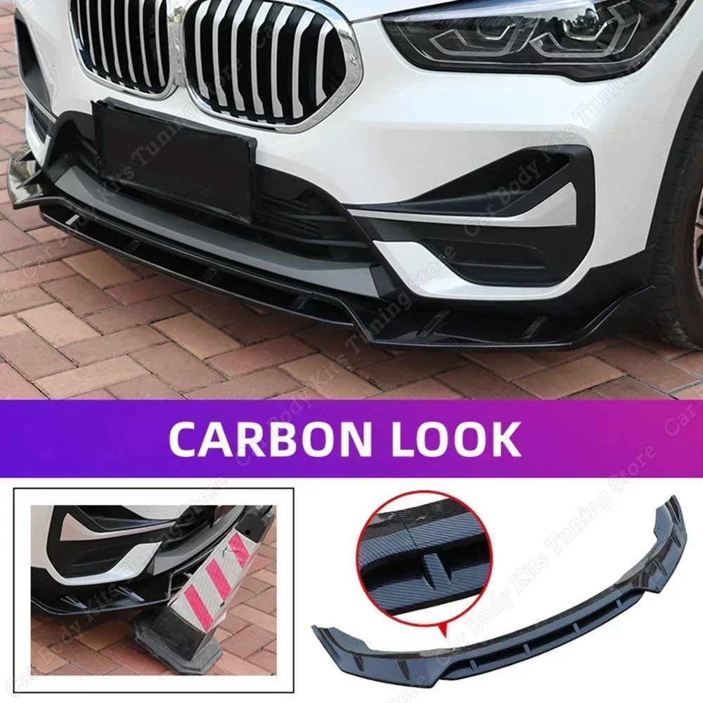 BMW F48 자동차 앞 범퍼 립 스포일러 스플리터 디퓨저 분리기 바디 키트 커버, X1 20i 20d 25i 25d x-Drive 2015-2022, 4 개