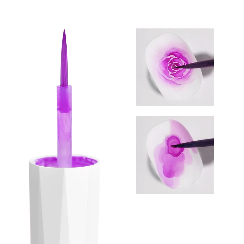 CANNI Blühender Nagellack 9ml Aquarell-Gel-Tinte Einfacher Blüteffekt Nagel-Malgel Lebendiges Pigment UV-LED Abziehbarer Nageldesign – Detail 10