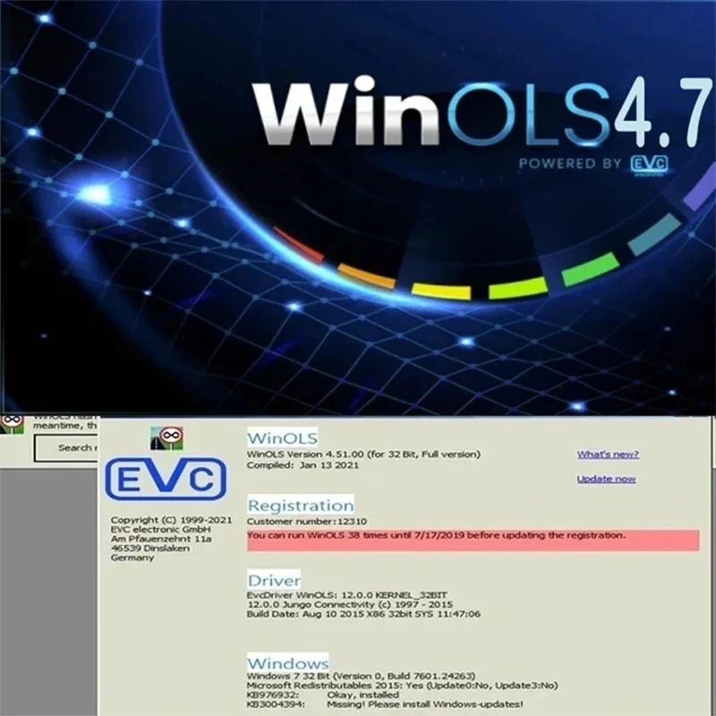 Newest WinOLS 4.7 With Plugins Vmware +Damos +ECM TITANIUM 1.61+ IMMO SERVICE Tool 1.2+ ECU Remapping lessons + Video Guide