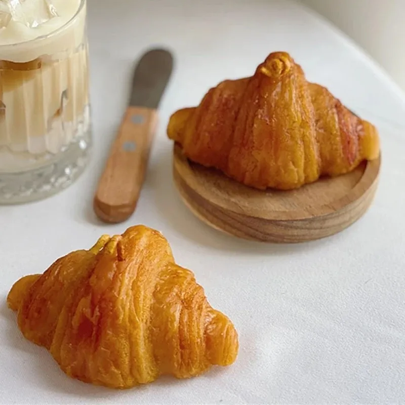 Top Quality Croissant Silicone Mold 3D Croissant Bread Soap Mold Candle Mould Silicone Simulated Bread Candle Molds Soap Making