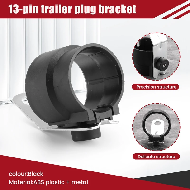 Trailer Plug Bracket Trailer Connector Bracket Trailer Plug Adapter 7Pin/13Pin Trailer Plug Bracket For RV Trailer UTV