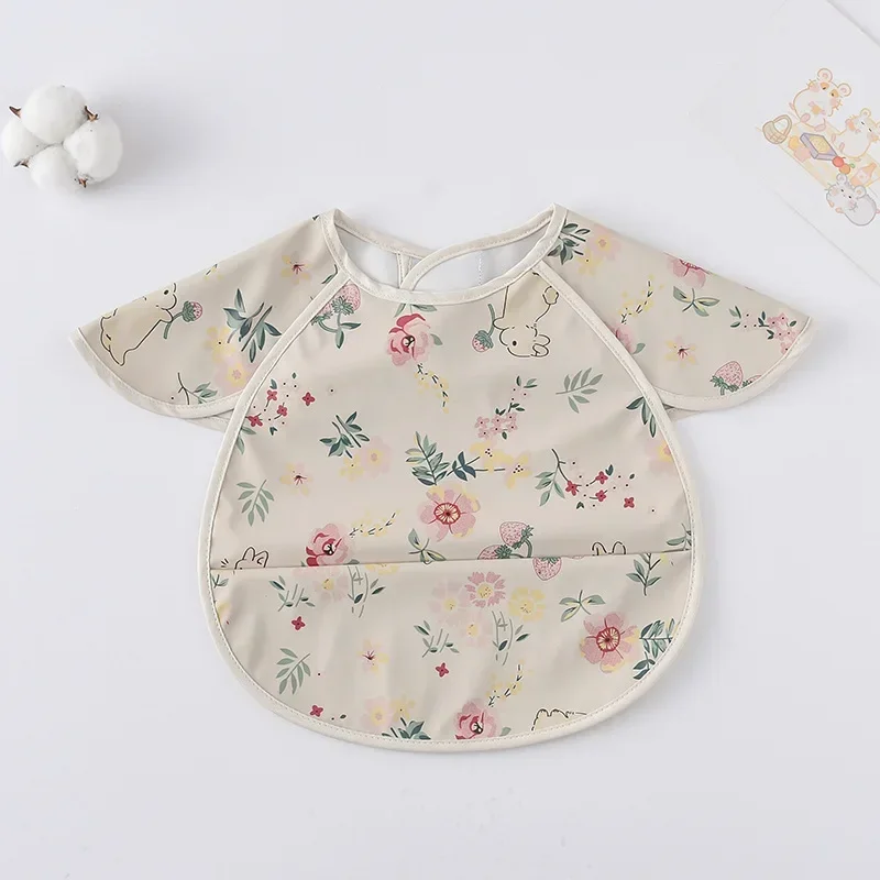 Waterproof Baby Bibs Cartoon Newborns Kids Burp Cloth Art Smock Feeding Bib Apron Pocket Infant Toddler Boys Girls Saliva Towel