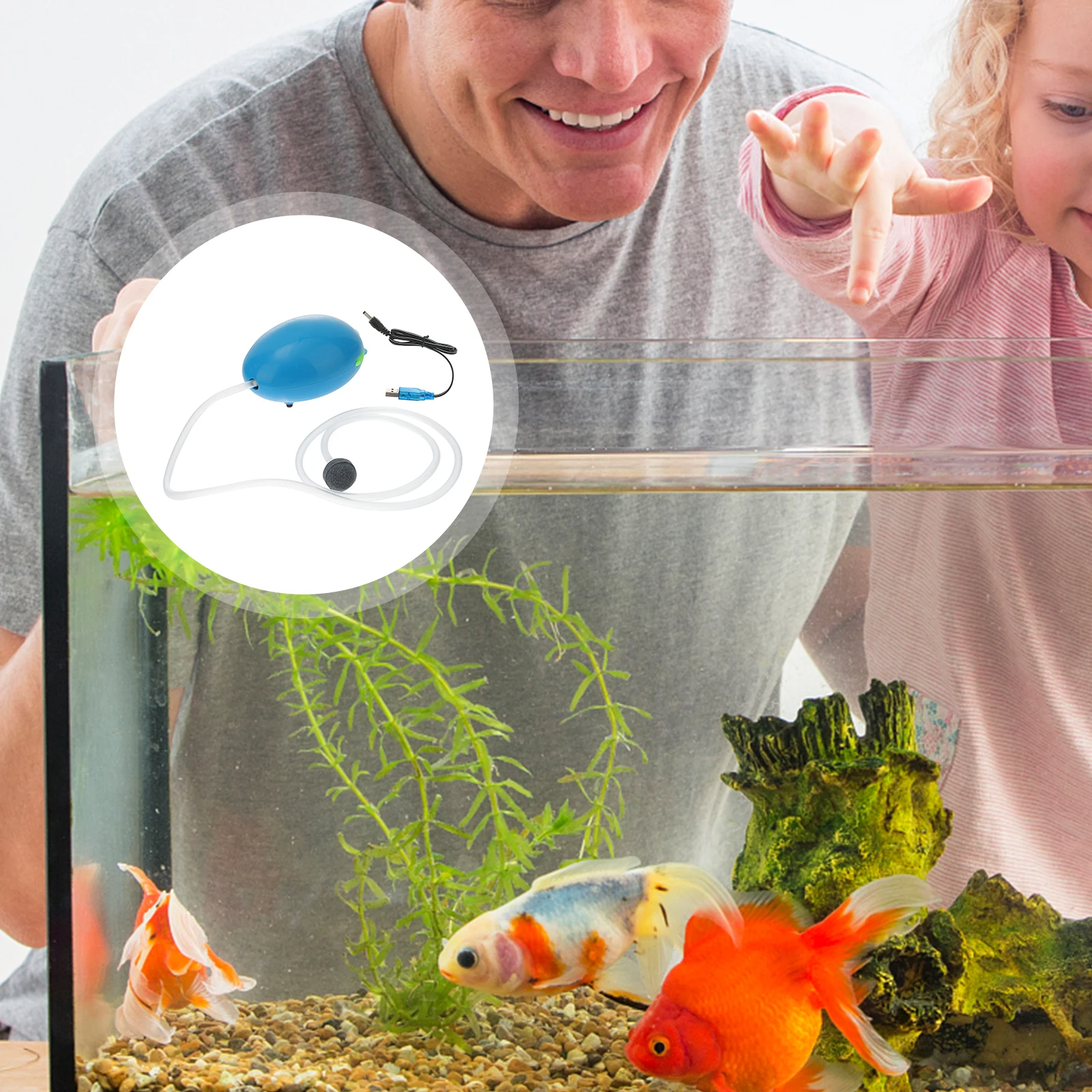 

208 Charging Portable Oxygen Pump Fishing Aquarium Field Lightweight Color