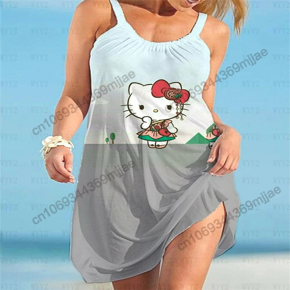 HelloKitty Summer Tops for Women 2023 Beach Dresses Woman Clothing Women's T-shirt Zevity Y2k Top Clothes T-shirts Corset Womans