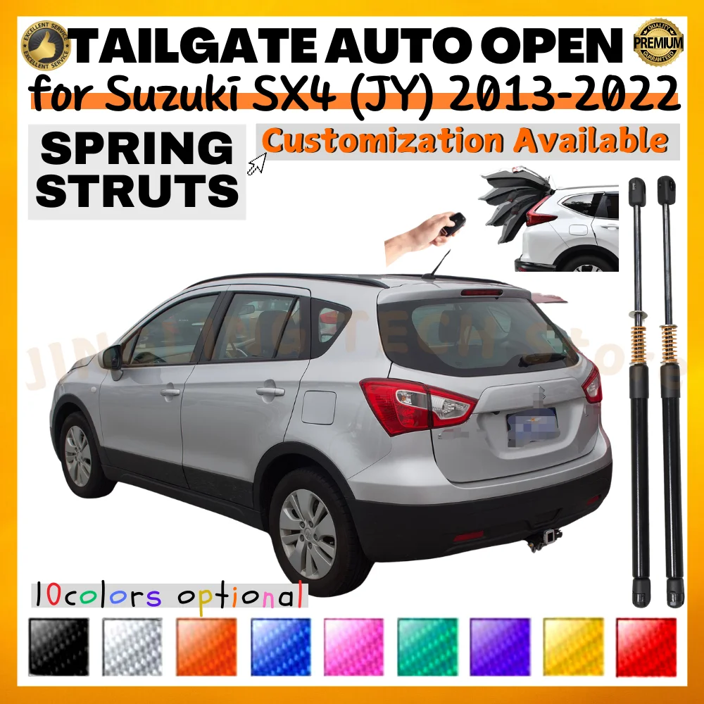 Qty(2) Trunk Struts with Spring for Suzuki SX4 S-Cross (JY) SUV 2013-2022 Rear Tailgate Boot Lift Supports Shock Absorbers