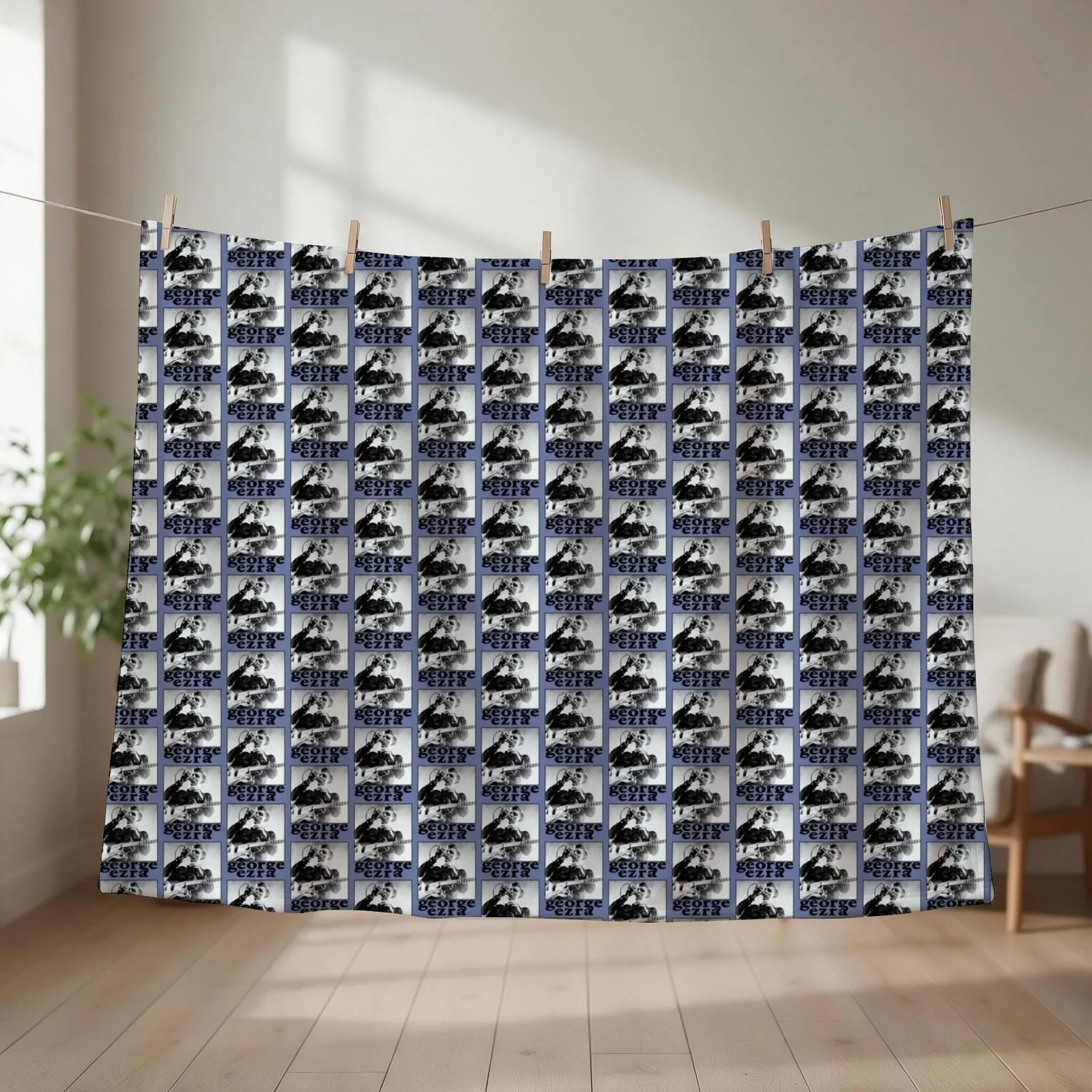 george ezra Throw Blanket For Sofa Thin Flannel Fabric for sofa blankets ands Blankets