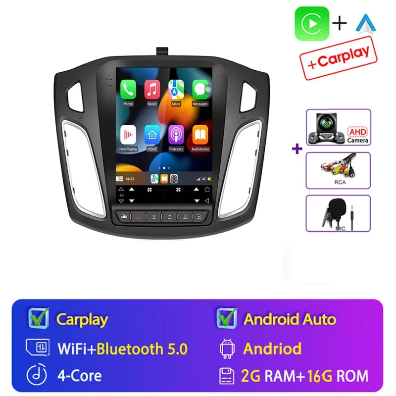 4G + WIFI Android 15 Stereo Voor Ford Focus 3 MK 3 2011-2017 2018 Auto Radio Multimedia Speler GPS 2din Carplay Auto DVD WIFI