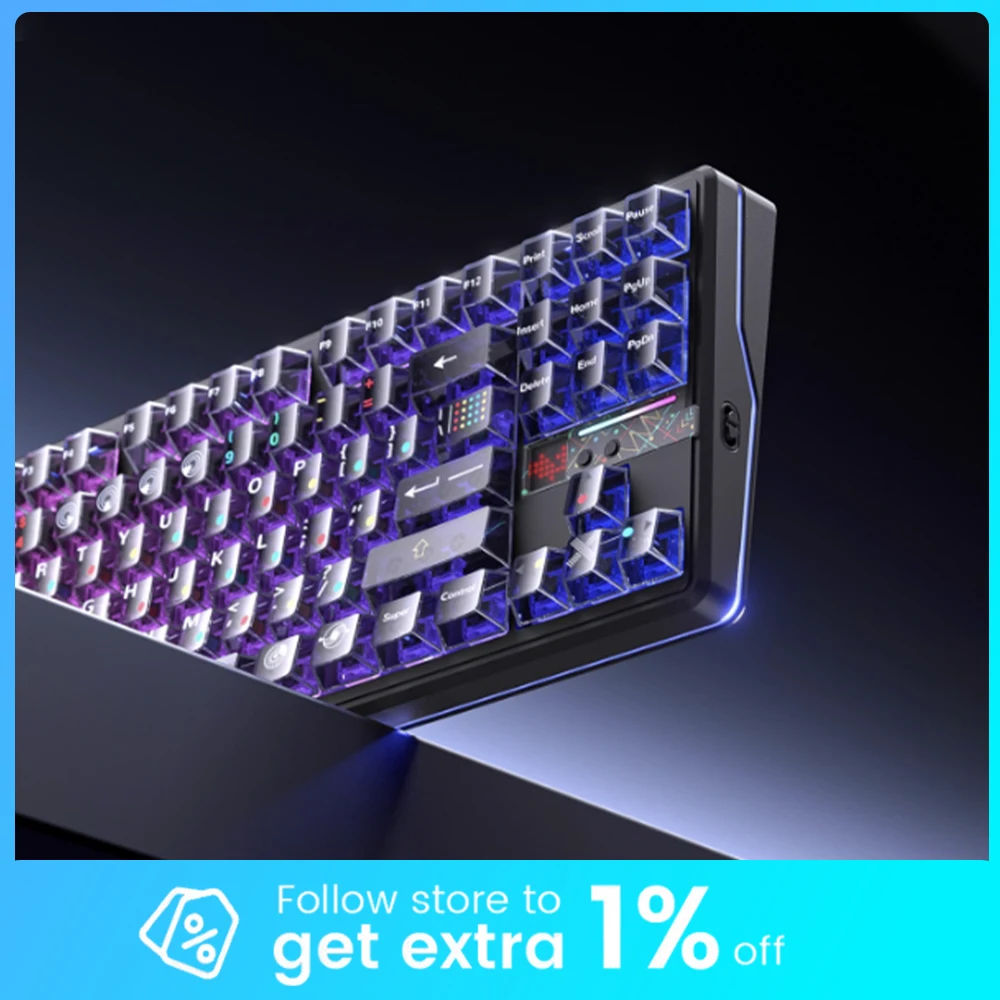 

AULA F87Pro V2 Mechanical Keyboard Three Mode Wireless RGB 8000mAh Gaming Keyboard PBT Gasket Pc Gamer Accessories Mac Keyboard