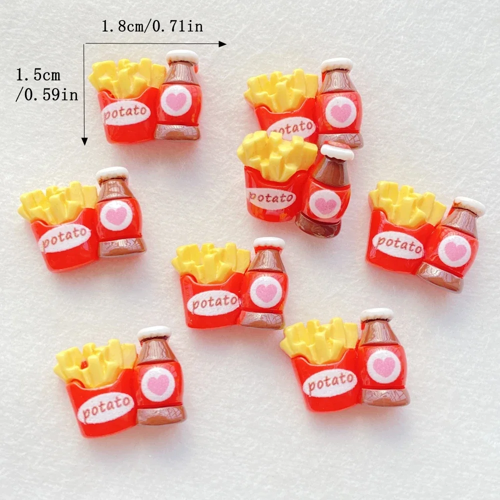 10Pcs New Resin Cute cartoon chocolate chips, beverage bottle Flat Back Scrapbooking DIY Jewelry Craft Decoration Accessories