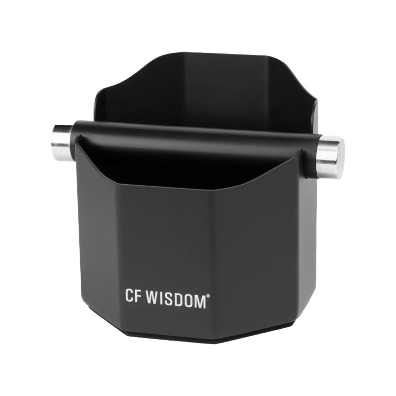 

CF WISDOM Espresso Knock Box with Removable Bar – Desktop Coffee Waste Bin for Baristas, Anti-Slip Design