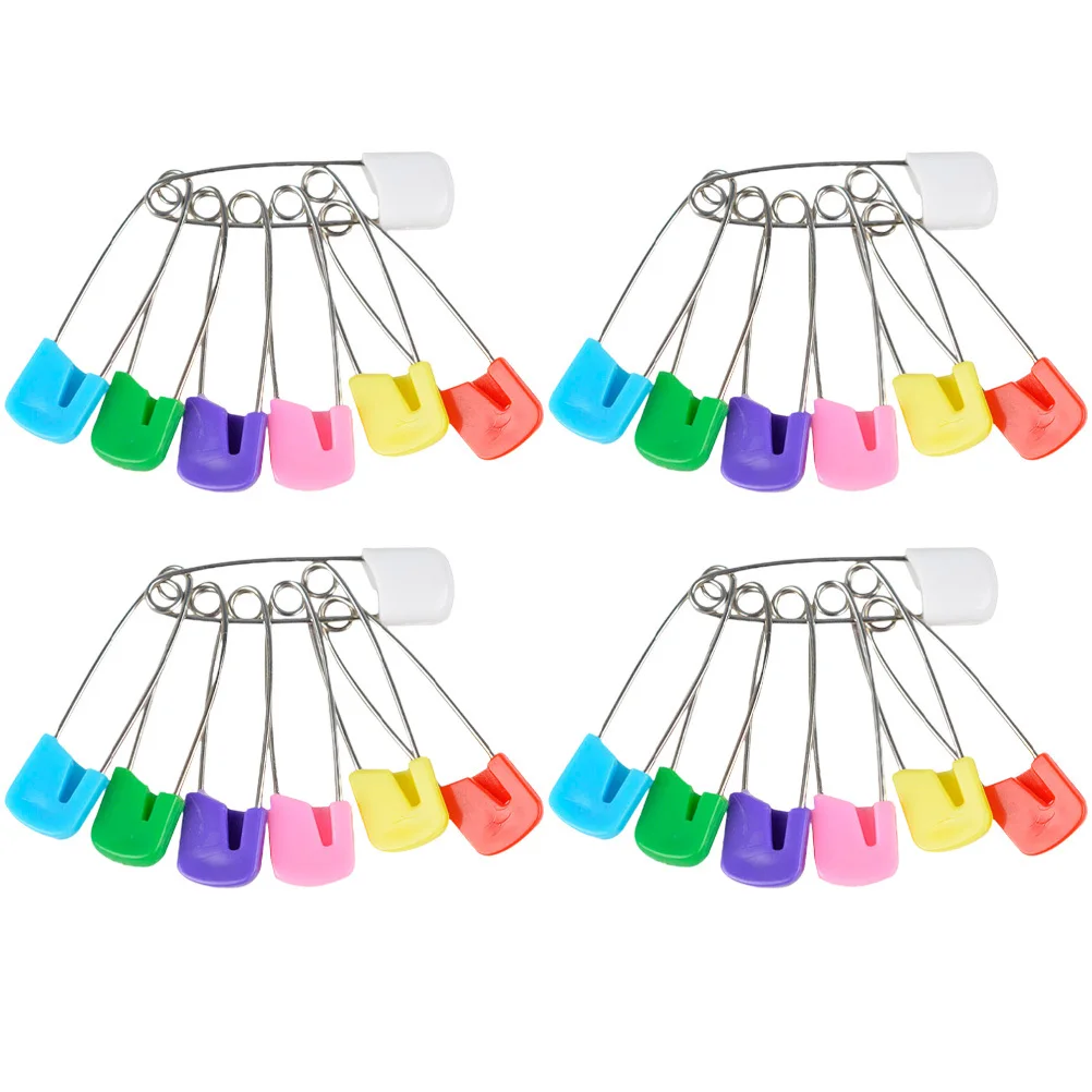 50 قطعة دبابيس الأمان دبوس الحفاض قفل الحفاض للحفاضات القماشية دبوس الملابس الثقيلة لون عشوائي