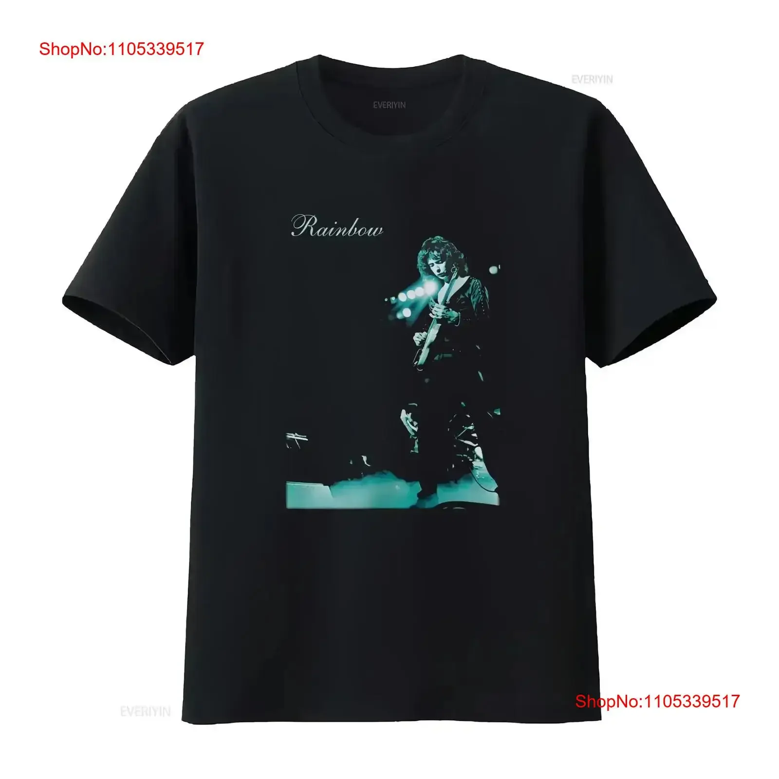 Cotton T Shirt Rainbow Live Between the Eyes Ritchie Blackmore Candice Night vintage Washed streetwear Versatile  vintage