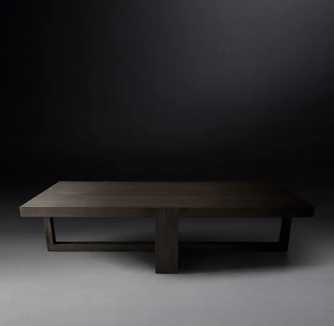 Rhoohill Custom America Style Vintage Rectangular Coffee Table For Living Room Indoor Luxury Modern Wooden Coffee Table