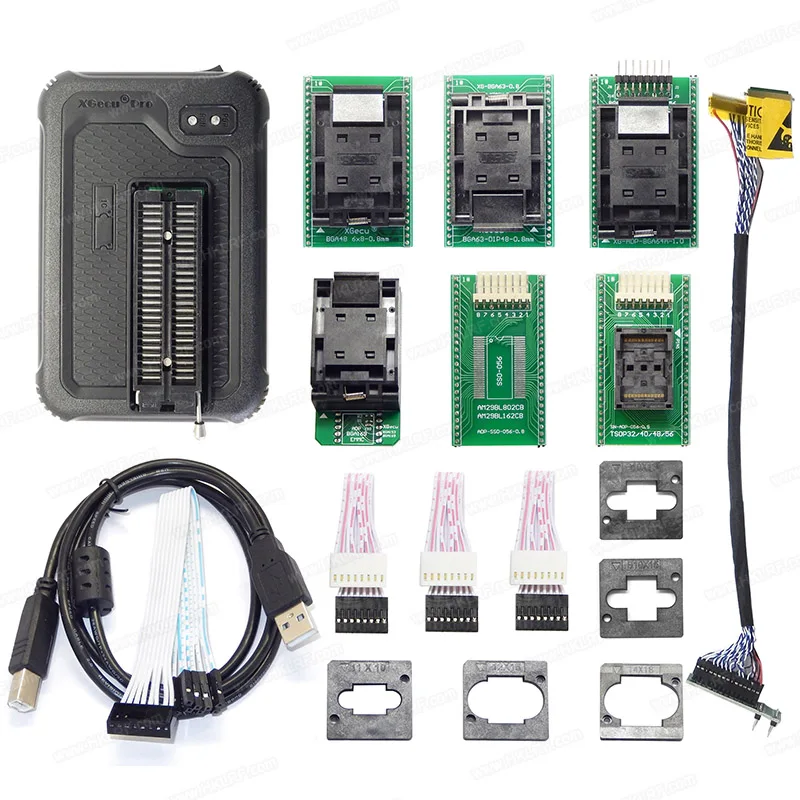 XGecu T56 Universal Programmer + BGA48 BGA63 BGA64 BGA169 TSOP56 IC Adapters + EDID Cable Support EMMC  Nash Flash IC Chips