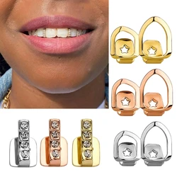 Fashionable Tooth Hollow Single/Double Vertical Teeth Dental Grills Jewelry Unique Tooth Decoration Cosplay Ornament