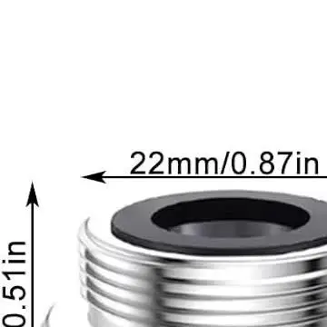 Copper Plumbing Adapter with 22mm Fine Thread Inlet and Output Options for 20mm External Thread and 24mm Internal Thread