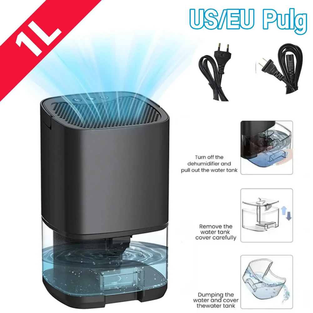 Портативный мини-осушитель воздуха, 1 л, с автоматическим отключением