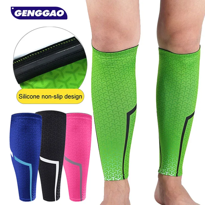 1Pcs Calf Protector Sleeves Running Football Cycling Leg Warmers Compression Breathable Sport Equipment Elastic Shin Guard