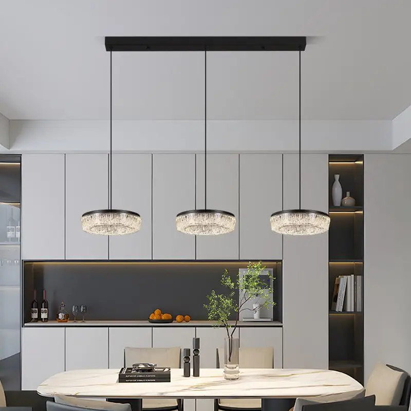 

Nordic 3head Restaurant Chandelier Acrylic Table Dining Kitchen Island Pendant Lights Minimalist Decor Indoor Lighting Fixture