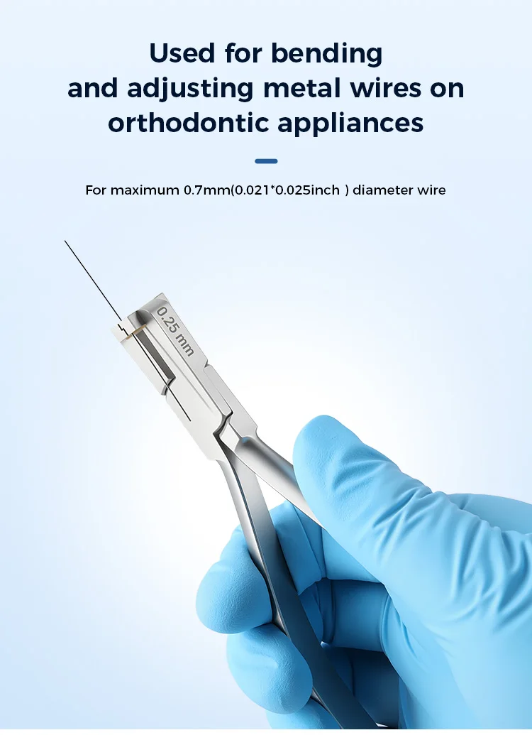 AZDENT Dental Draht Schritt Forming Zange Zange Biegen Einstellen Metall Drähte 0,25/0,5/0,75/1,0mm Zange zahnmedizin Werkzeug Instrument – Detail 3