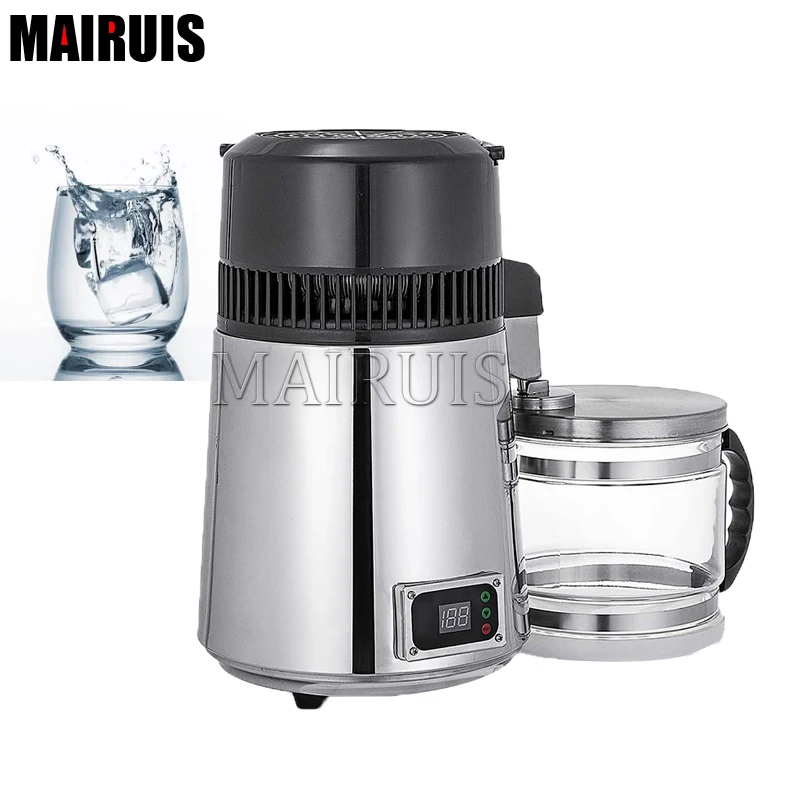 Pure Water Distiller Stainless Steel 4L Dental Distilled Water Machine Filter Medical Labs Electric Distillation Purifier