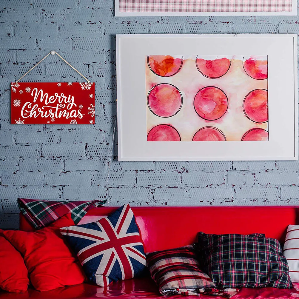 2 قطعة عيد الميلاد باب خشبي زخرفة الإبداعية معلقة الحرفية حساسة قلادة ديكور عيد الميلاد قلادة لوحة خشبية معلقة لافتة للباب #5