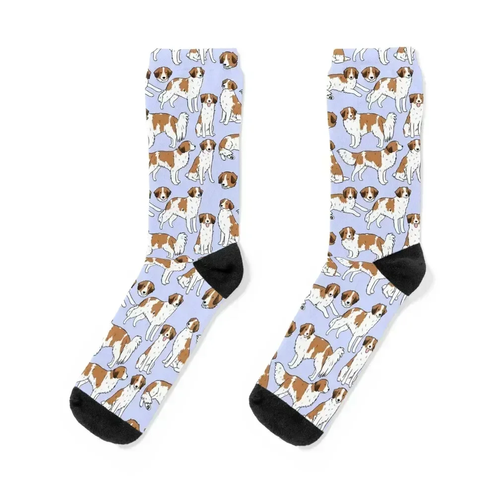 

Kooiker -nederlandse kooikerhondjes- dog cute pattern Socks Rugby retro Lots Woman Socks Men's