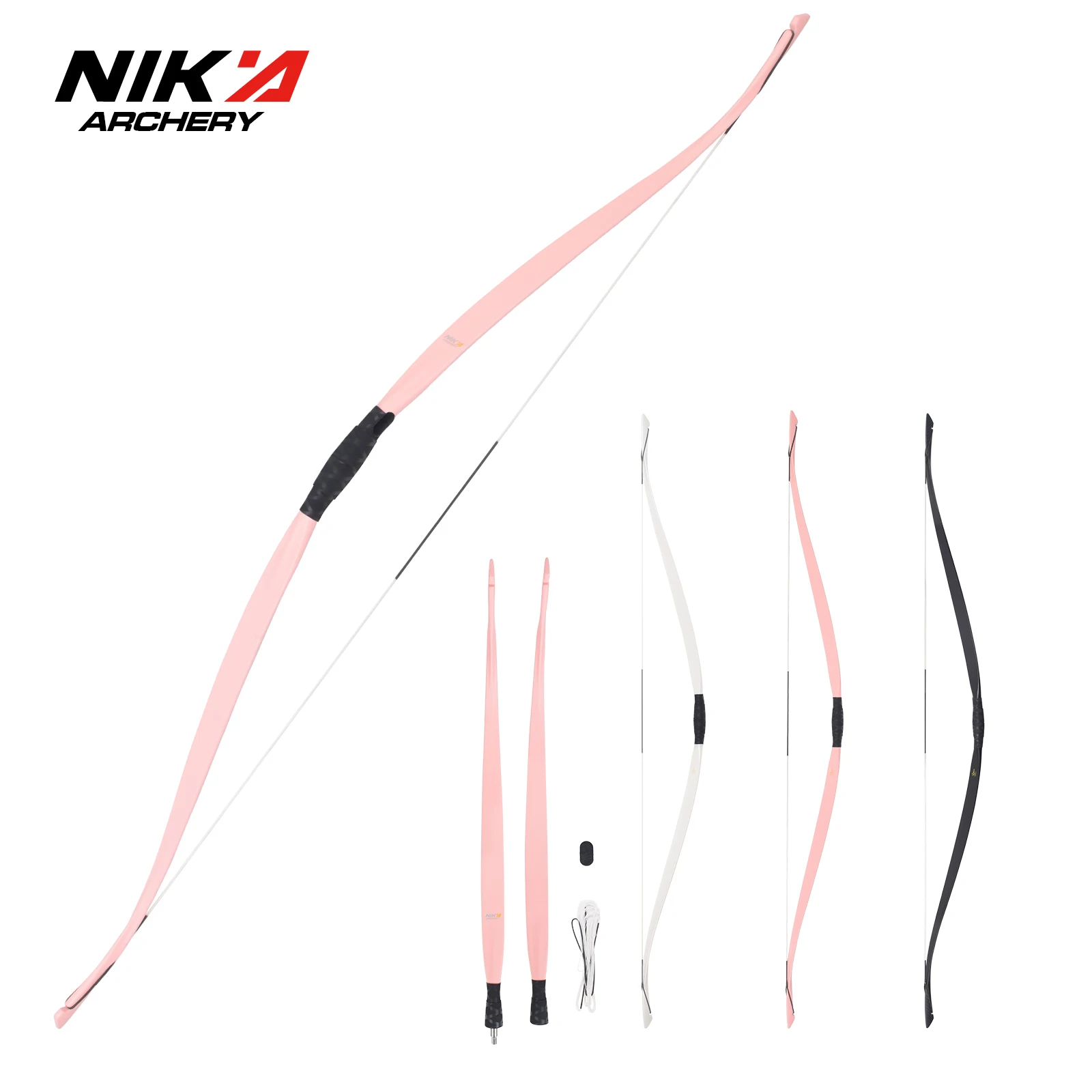 Nika Archery ET-16 قوس تقليدي من الكربون الآسوري 14-50lbs@28 للصيد في الهواء الطلق #5