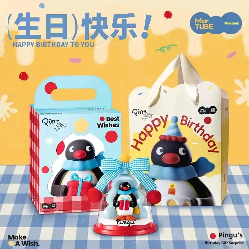 

2025 New Pingu Wishing Decoration Night Lamp Anime Peripheral Gifts For Children Pingu Room Night Light Atmosphere Lamp Ornament