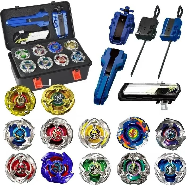 

-+=multiple Stylesof Toy Burst Gy/roscopes with Light Attack Sets, Two-Way Launchers, Battle Toolboxes, Toy gifts for kids