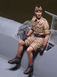 New Unassembled  1/32 Pilot soldier NOT HAVE PLANE   winter Resin Kit DIY Toys Unpainted resin model