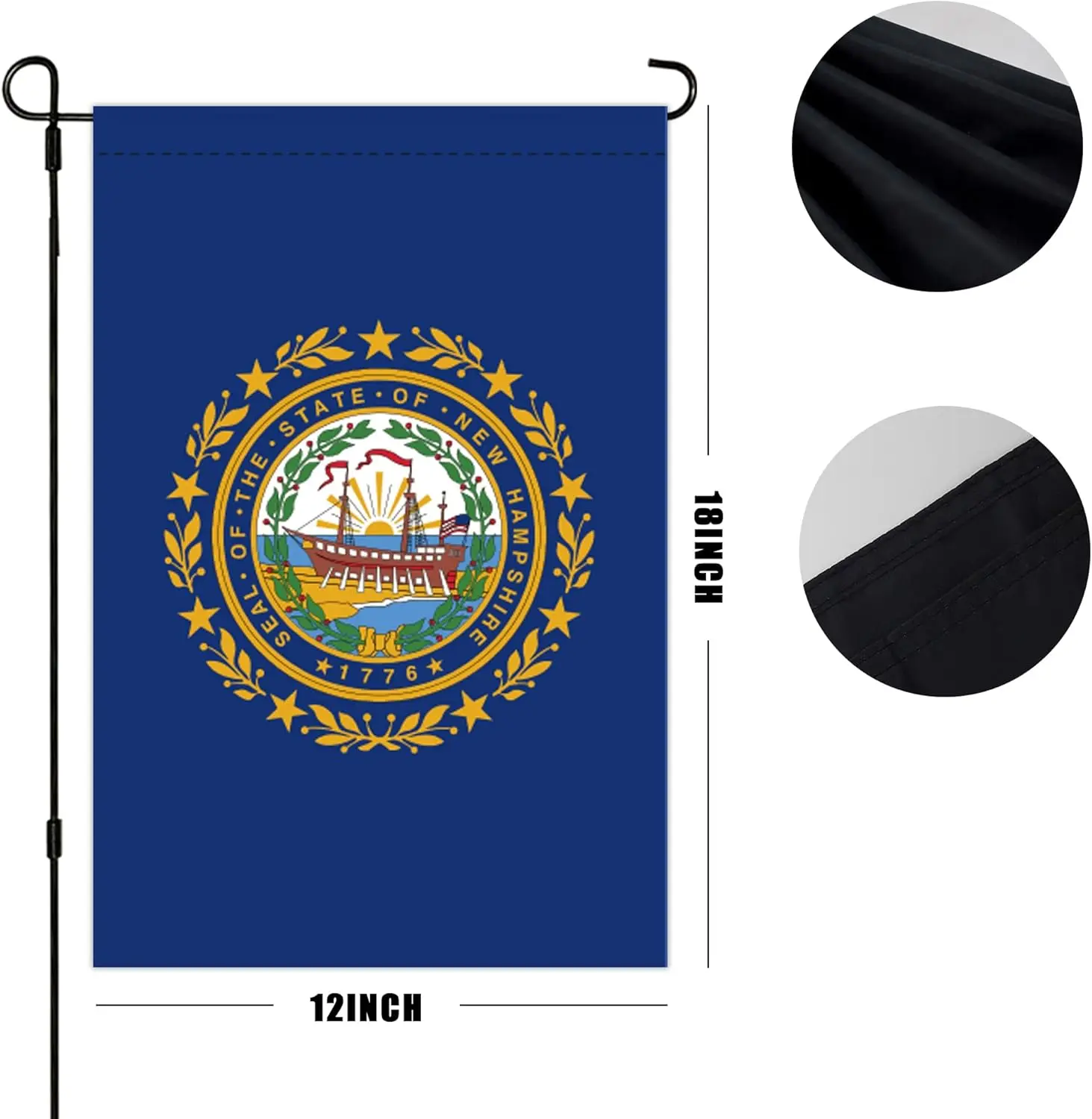 State Garden Flag 12x18 Double Sided Outdoor Flags Heavy Duty Vivid Color Yard Flag Lawn Decoration Holiday Anniversary Deco yyi