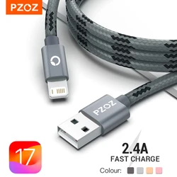 PZOZ Usb Cable For iPhone Cable 14 13 12 11 Pro Max Xs Xr X 8 plus iPad Air Mini Fast Charging Cable For iPhone Charger